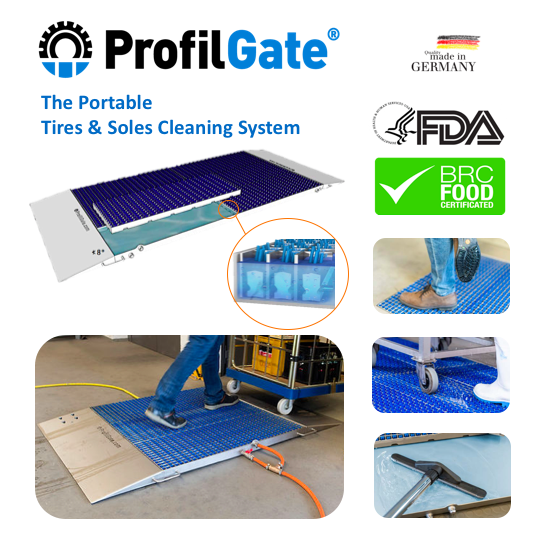 Profilgate, an innovative tires and shoe soles cleaning system that ...